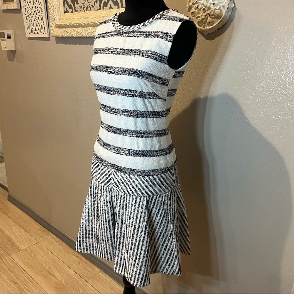 J Crew striped tweed dress